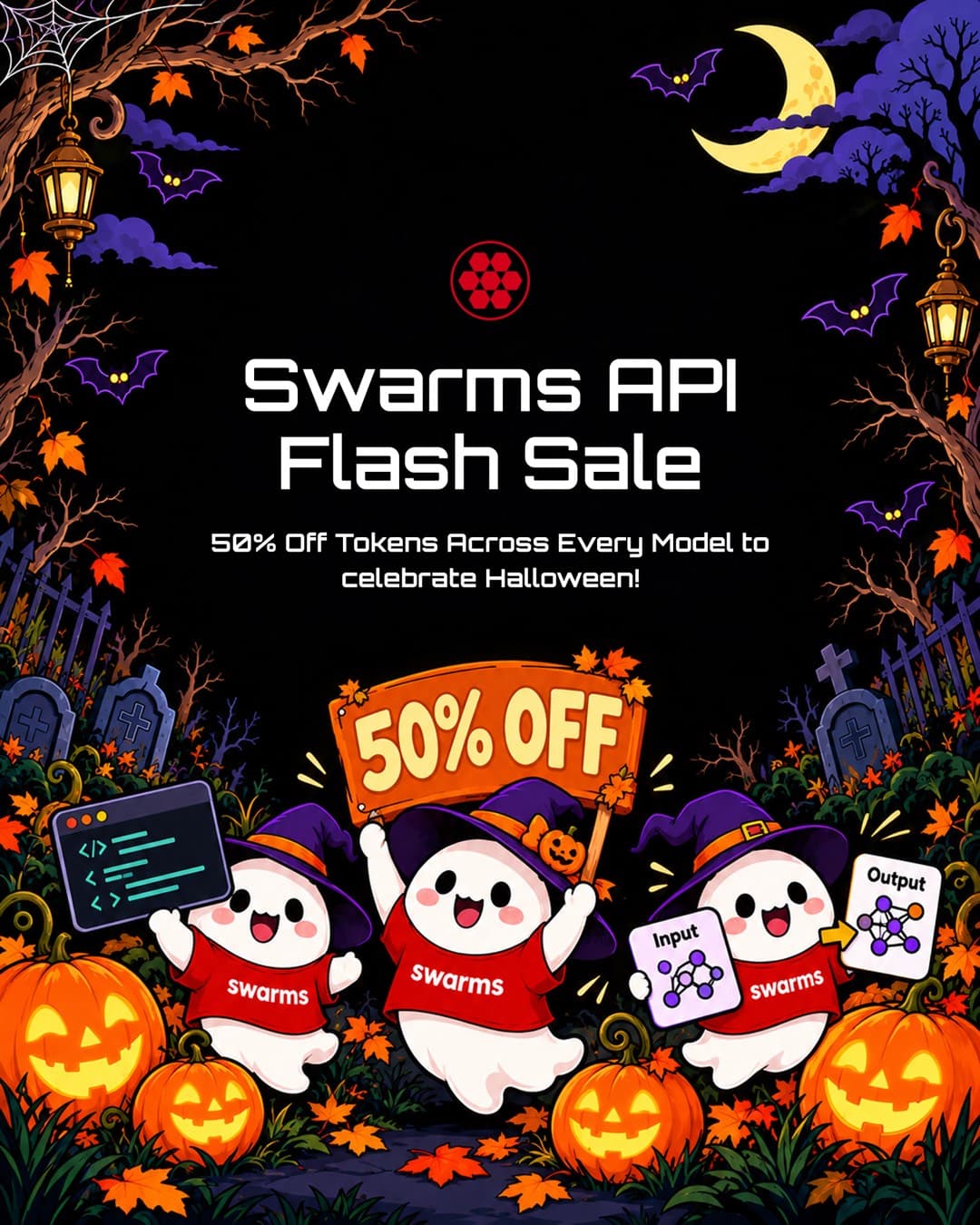 Swarms API 限时特惠：所有模型 token 五折