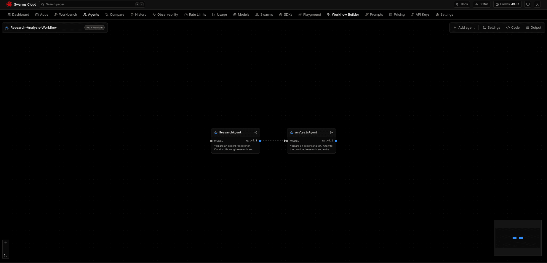 Inside the Swarms Cloud Workflow Builder: Visual Multi-Agent Graphs