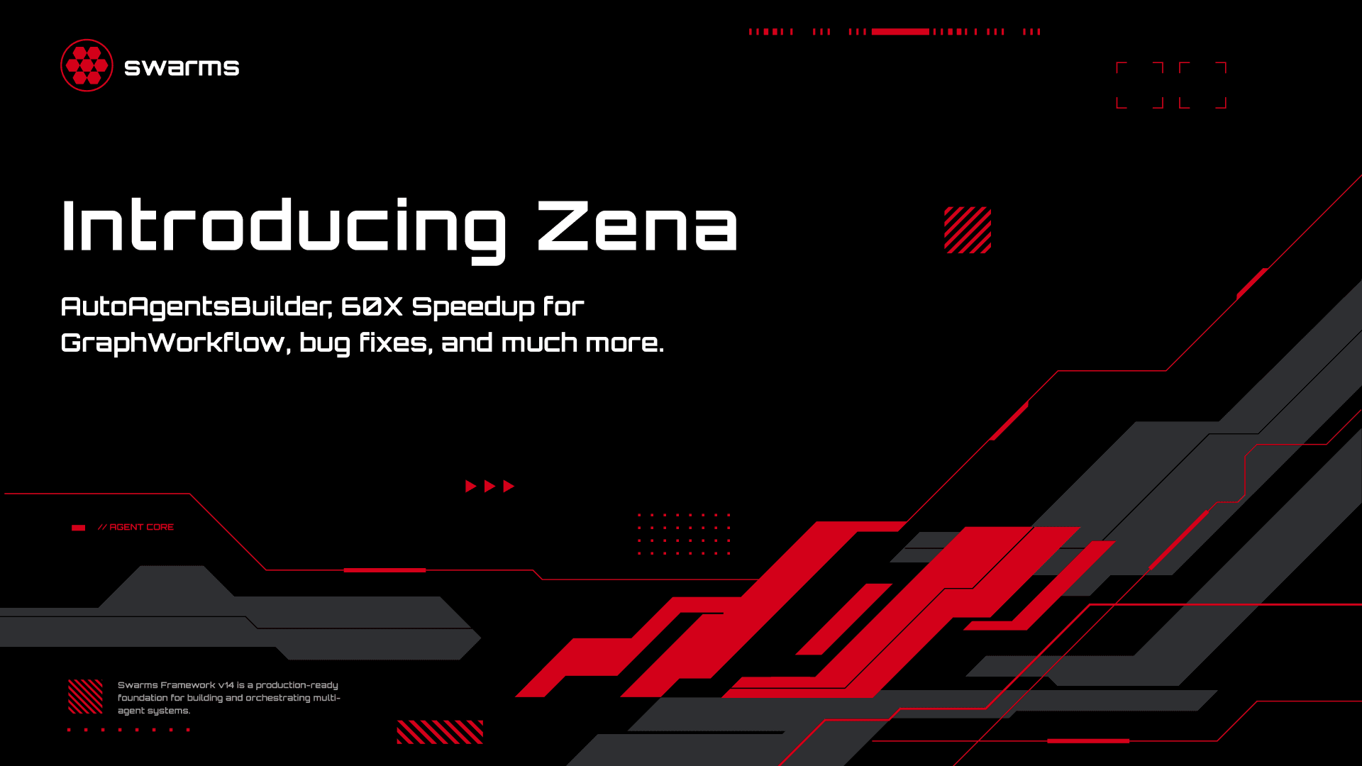 Swarms v14 'Zena': AutoAgentBuilder, a Unified MCP Manager, and a Faster GraphWorkflow